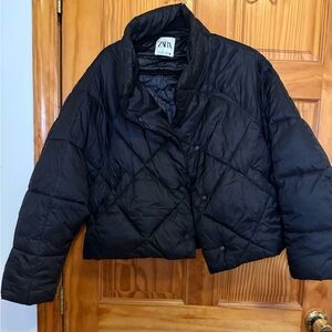 Zara cropped puffer jacket
